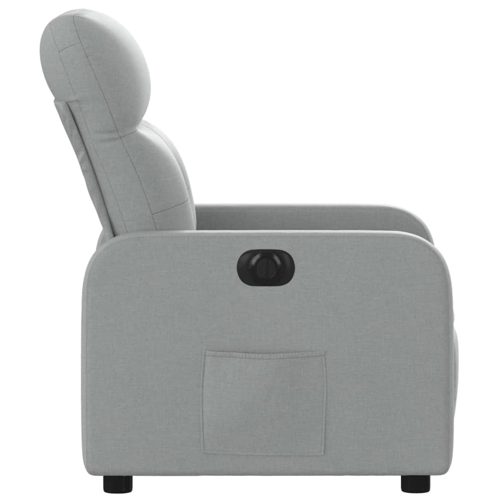 Fauteuil inclinable électrique Gris clair Tissu Fauteuils vidaXL   