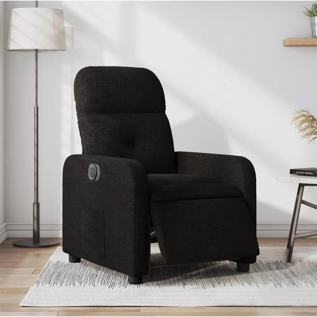 Fauteuil inclinable électrique Noir Tissu Fauteuils vidaXL   