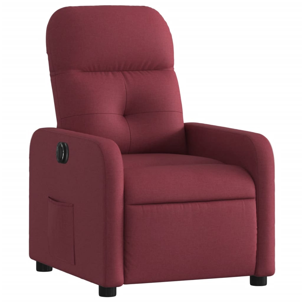 Fauteuil inclinable électrique Rouge bordeaux Tissu - Xios Store SNC