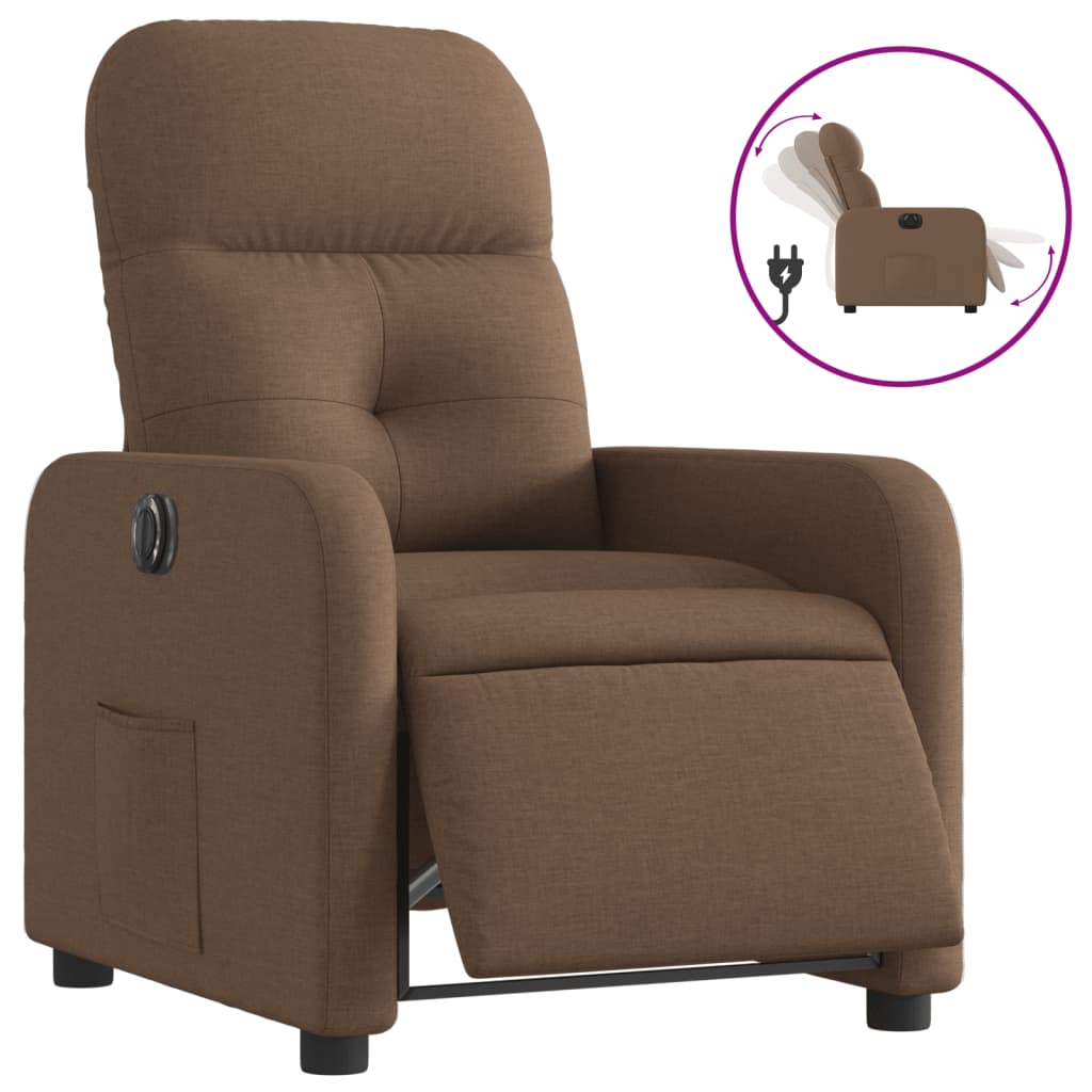 Fauteuil inclinable électrique Marron Tissu - Xios Store SNC