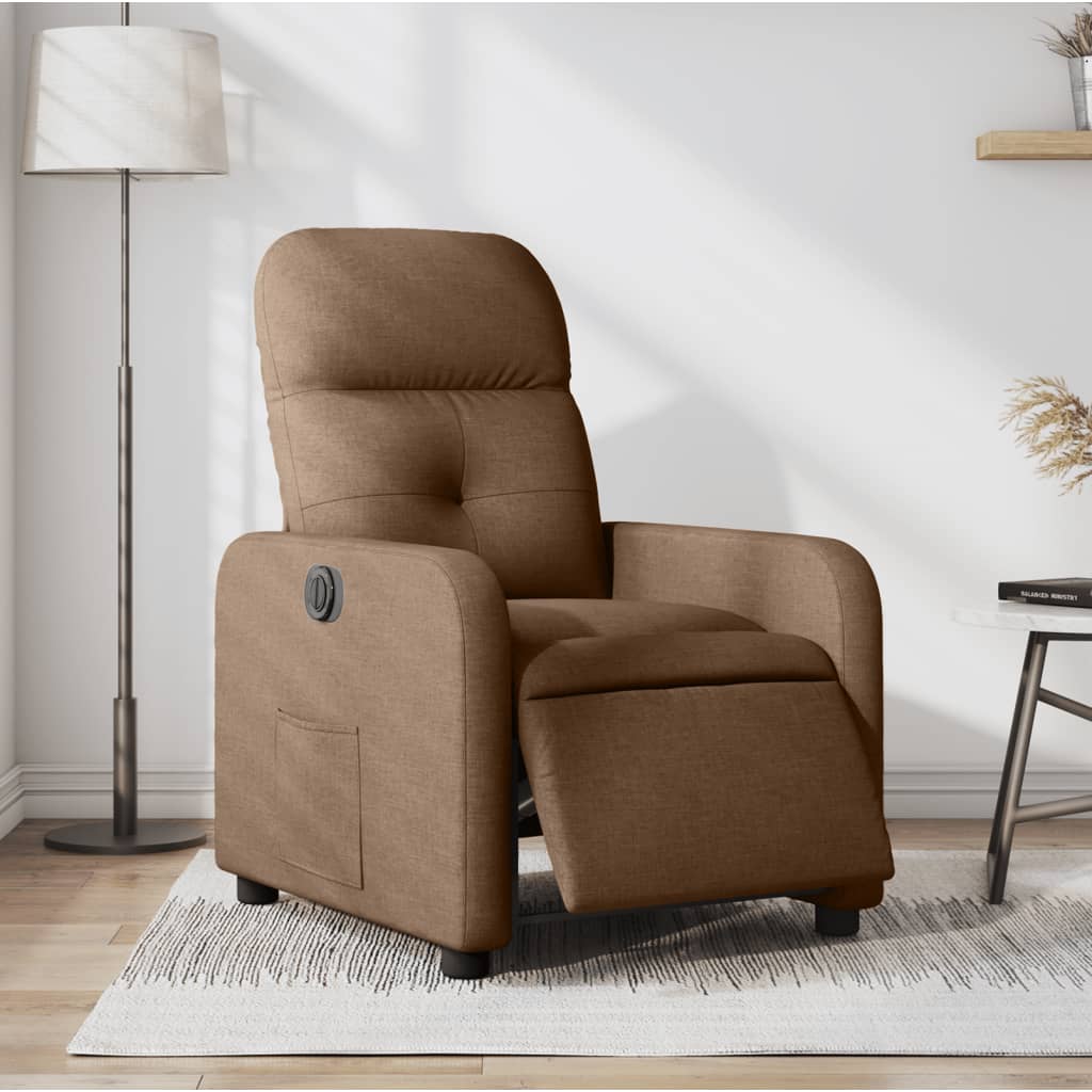 Fauteuil inclinable électrique Marron Tissu - Xios Store SNC