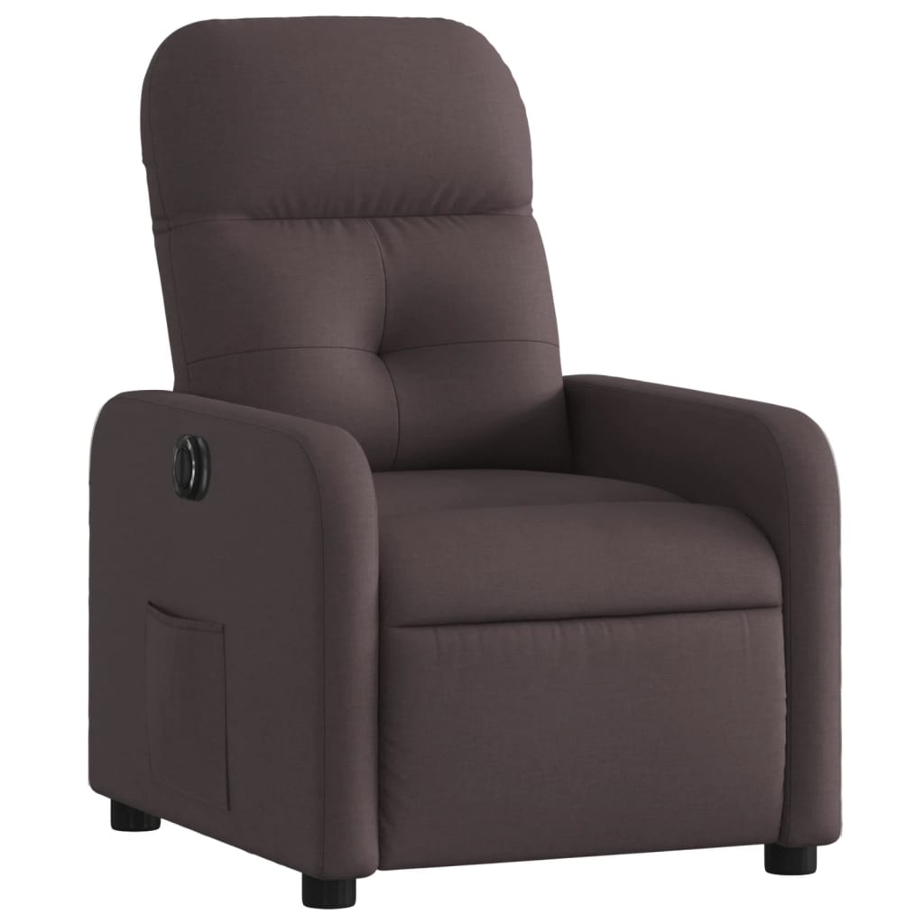 Fauteuil inclinable électrique Marron foncé Tissu - Xios Store SNC