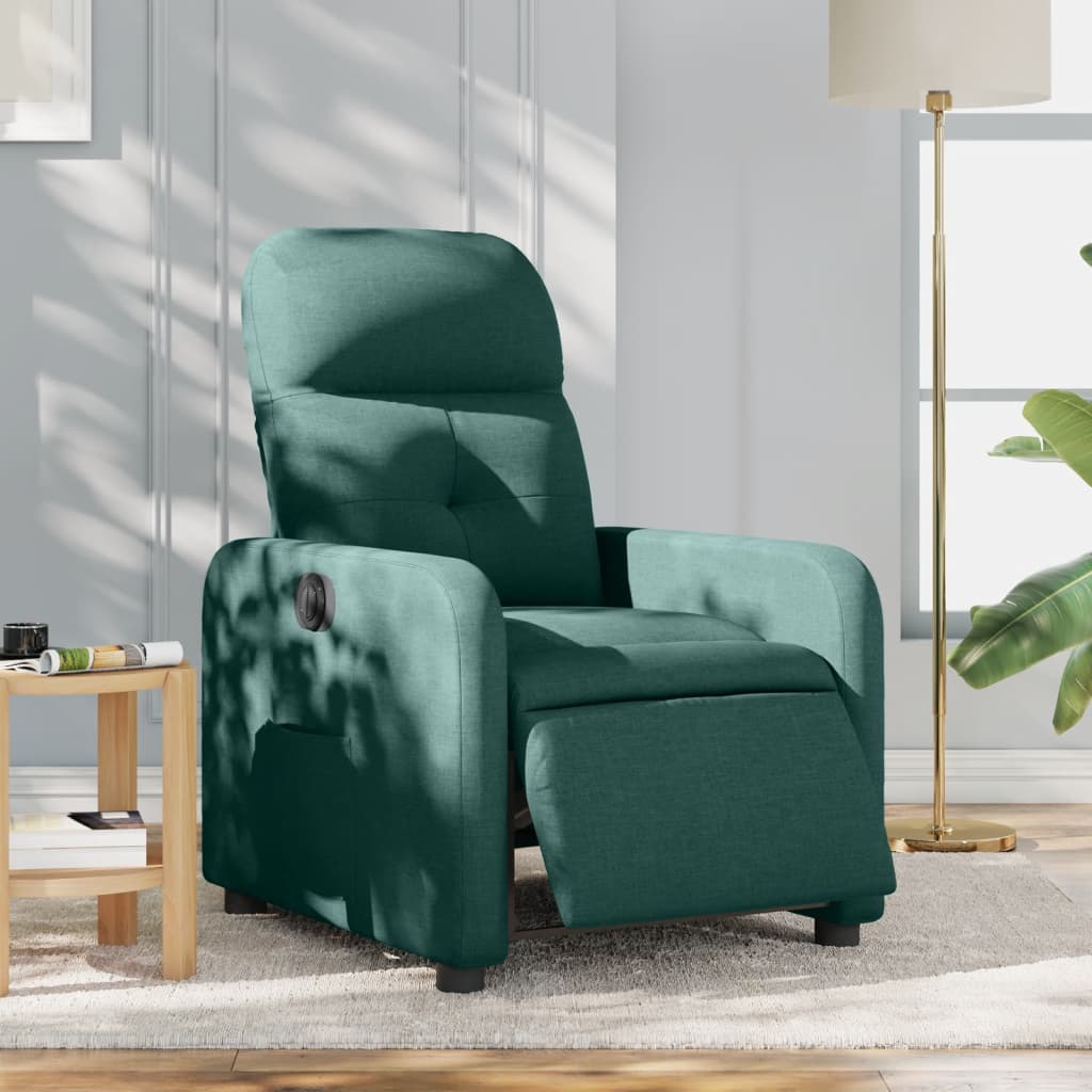 Fauteuil inclinable électrique Vert foncé Tissu - Xios Store SNC