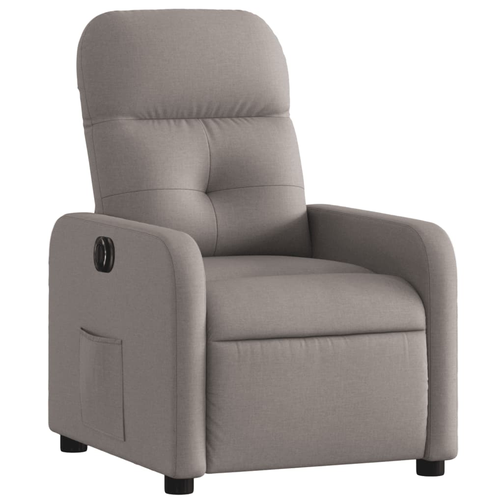 Fauteuil inclinable électrique Taupe Tissu Fauteuils vidaXL   