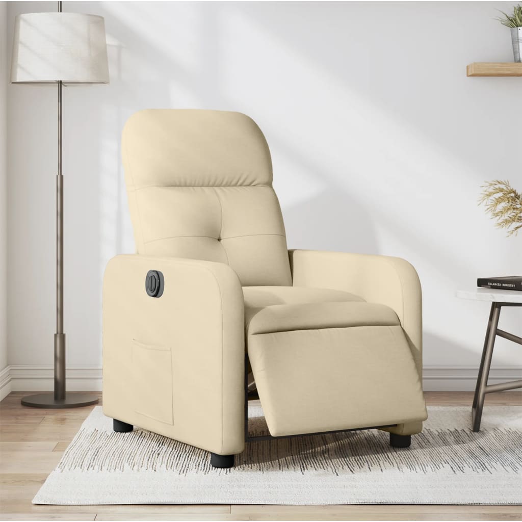 Fauteuil inclinable électrique Crème Tissu - Xios Store SNC