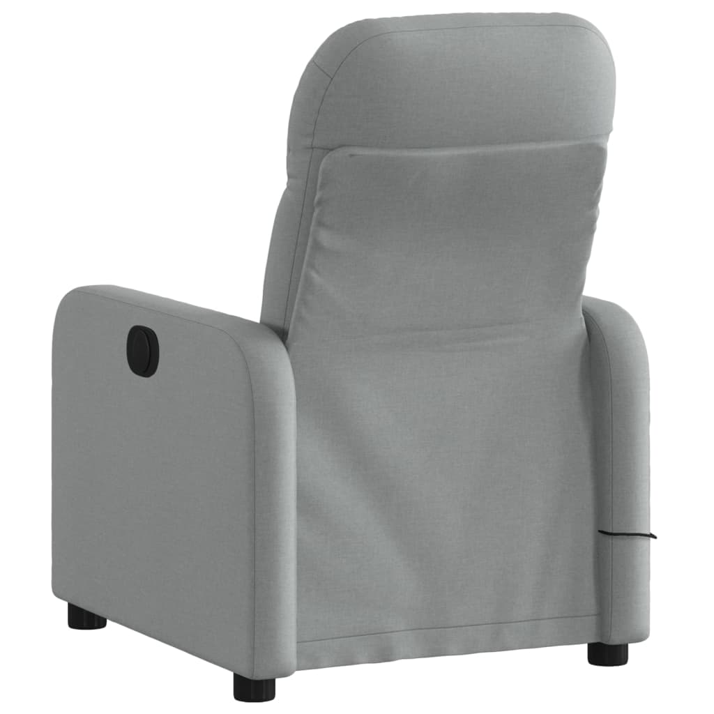 Fauteuil de massage inclinable électrique gris clair tissu Fauteuils vidaXL   