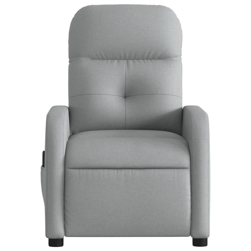 Fauteuil de massage inclinable électrique gris clair tissu Fauteuils vidaXL   