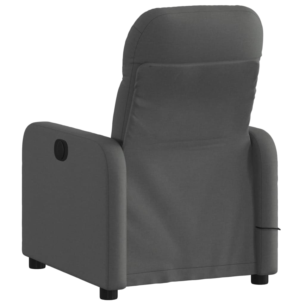 Fauteuil inclinable de massage électrique gris foncé tissu Fauteuils vidaXL   