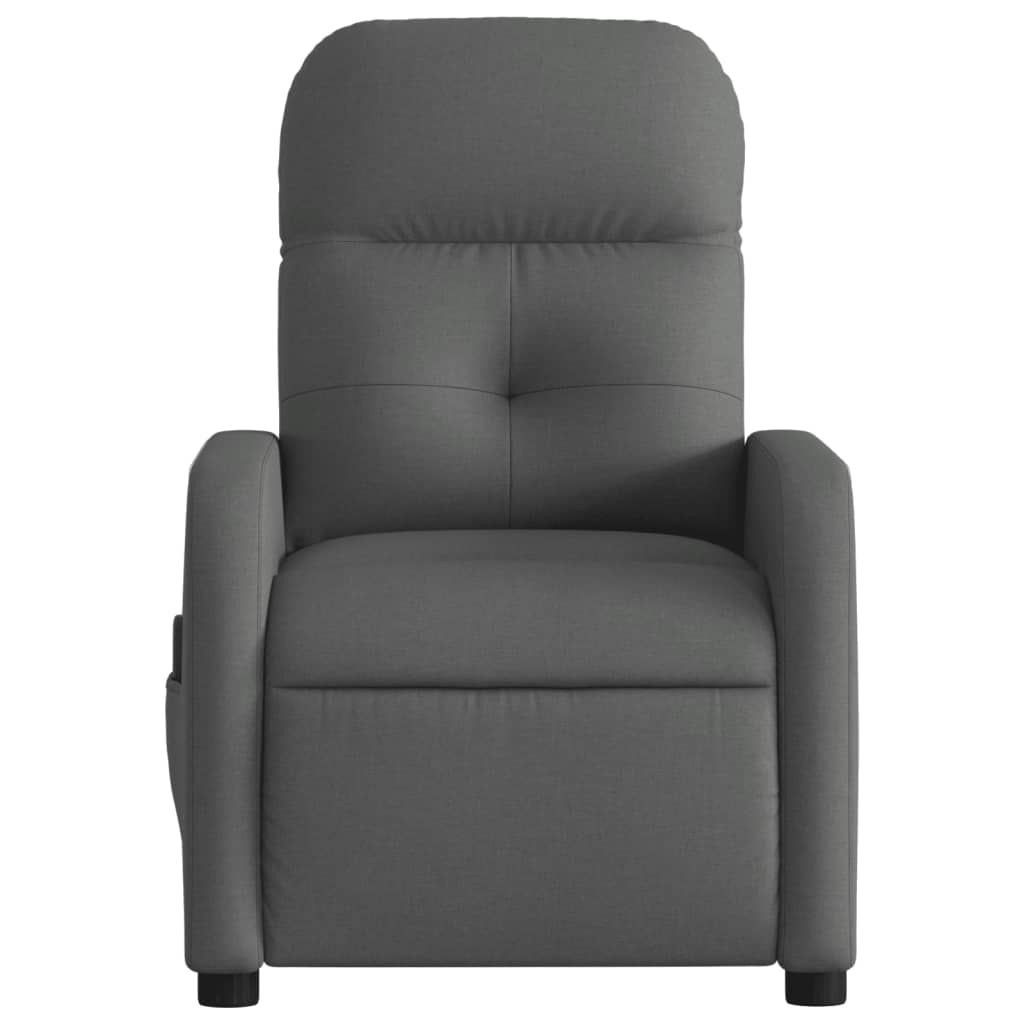 Fauteuil inclinable de massage électrique gris foncé tissu Fauteuils vidaXL   