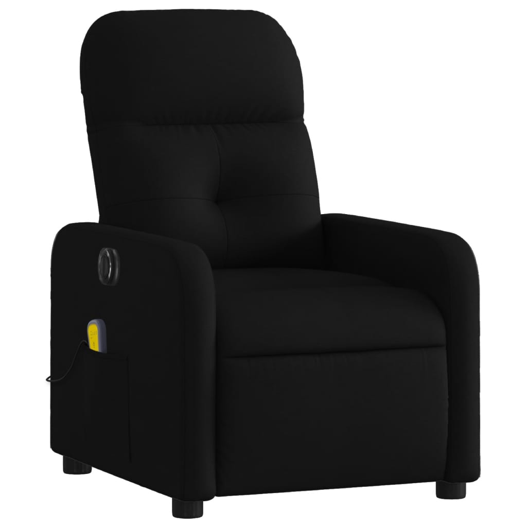 Fauteuil de massage inclinable électrique Noir Tissu Fauteuils vidaXL   