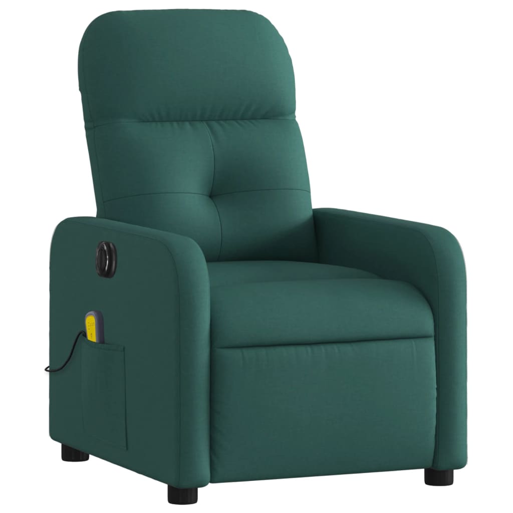 Fauteuil de massage inclinable électrique Vert foncé Tissu - Xios Store SNC