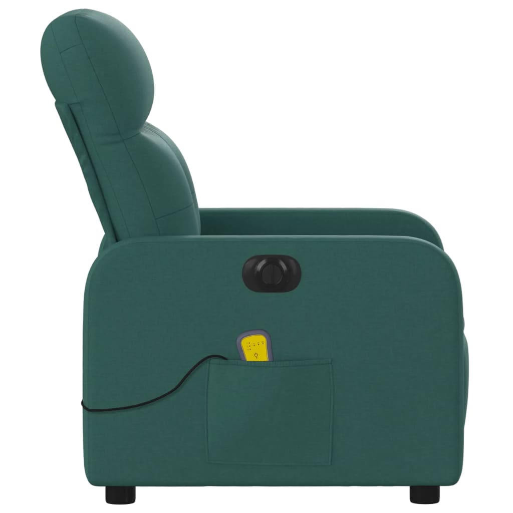 Fauteuil de massage inclinable électrique Vert foncé Tissu - Xios Store SNC