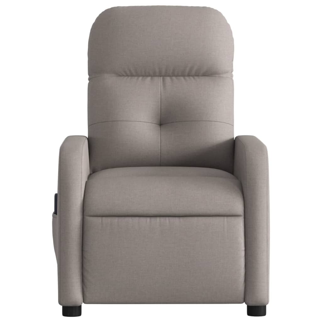 Fauteuil de massage inclinable électrique Taupe Tissu Fauteuils vidaXL   