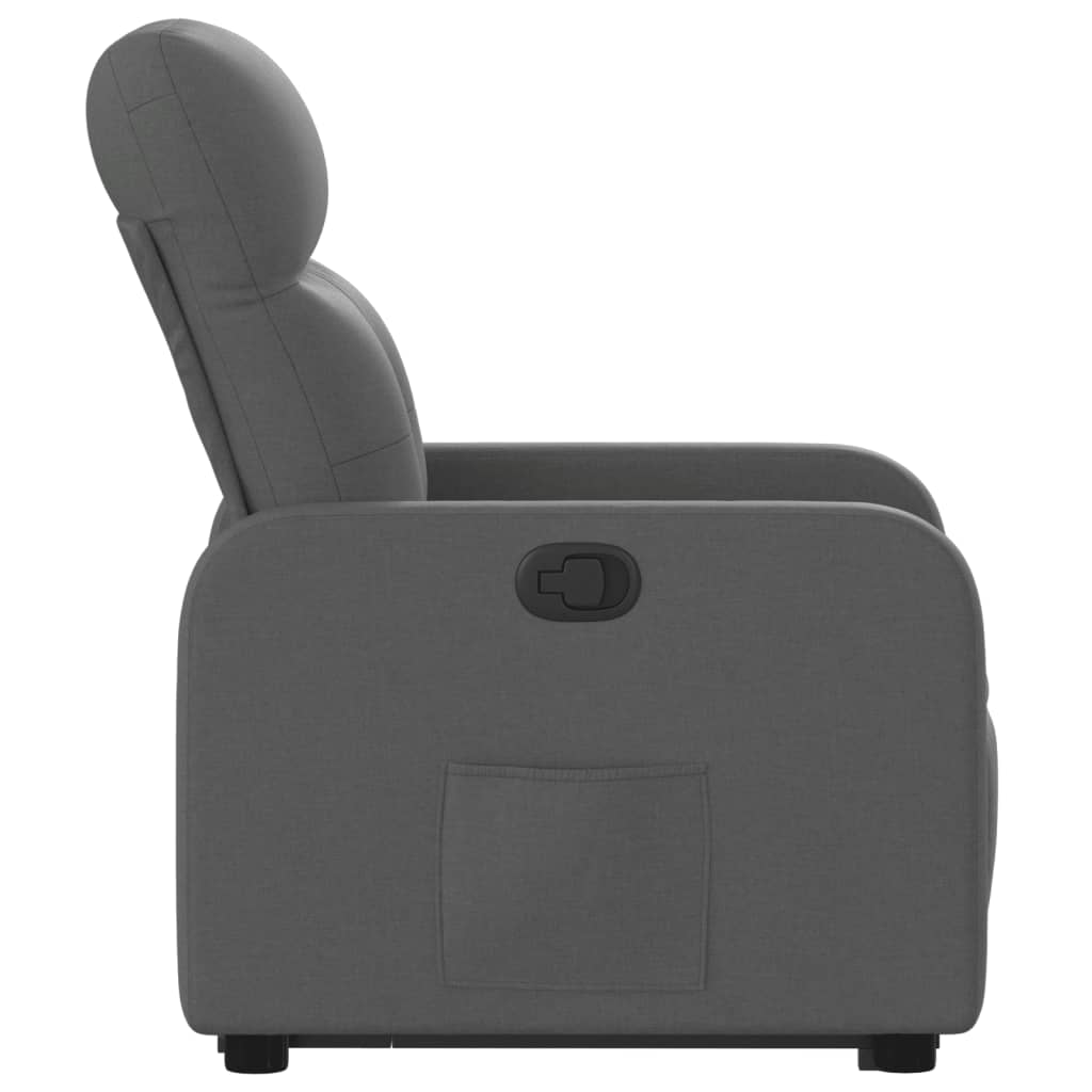 Fauteuil inclinable Gris foncé Tissu Fauteuils vidaXL   