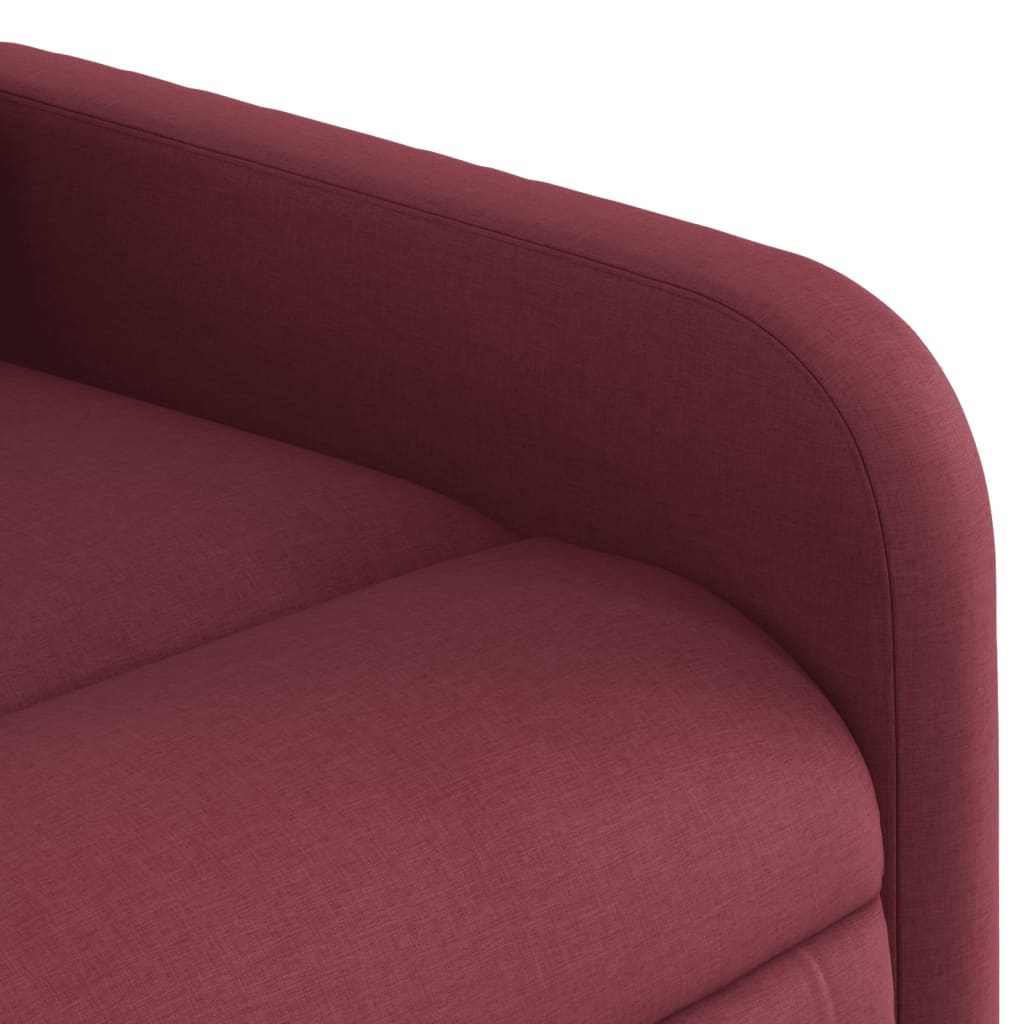 Fauteuil inclinable rouge bordeaux tissu - Xios Store SNC