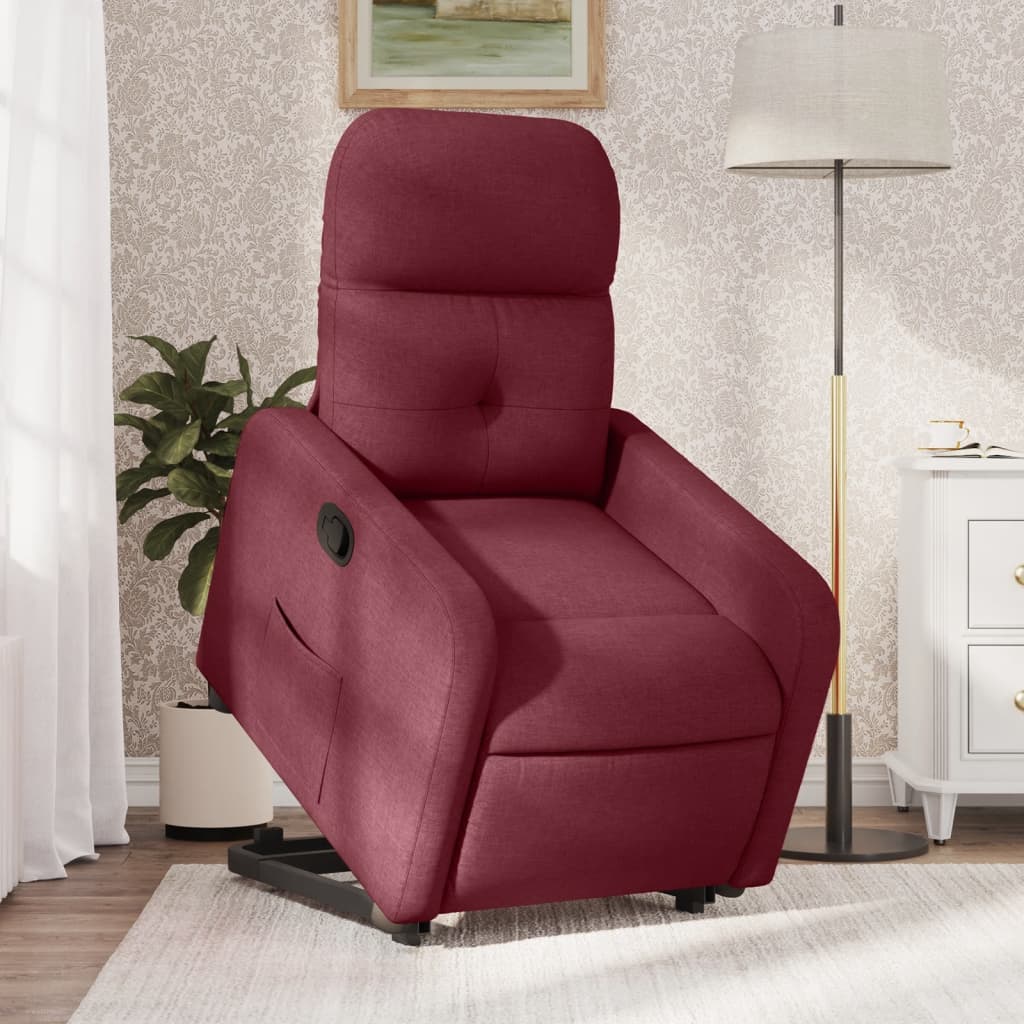 Fauteuil inclinable rouge bordeaux tissu - Xios Store SNC