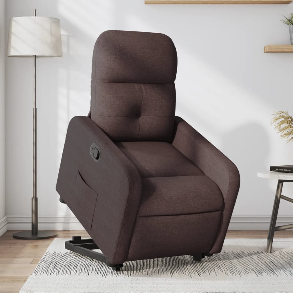 Fauteuil inclinable marron foncé tissu - Xios Store SNC