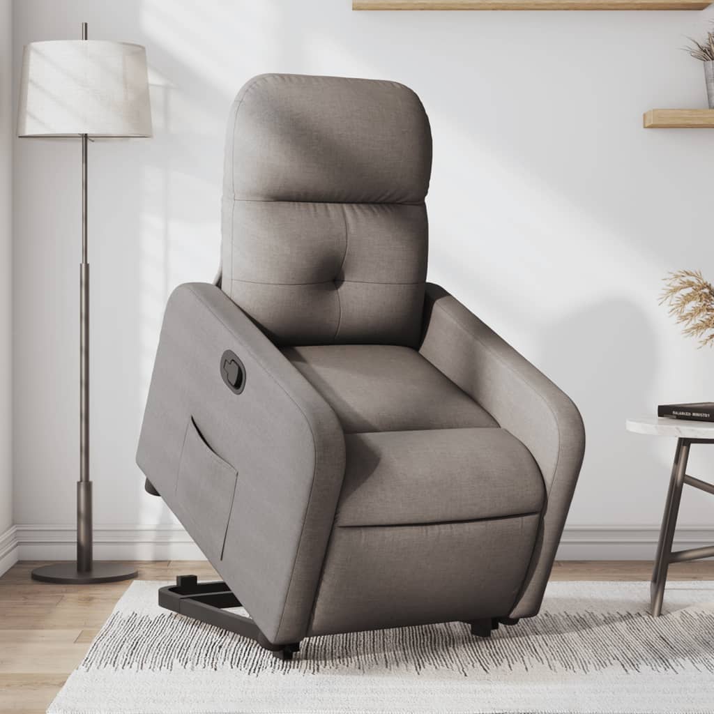 Fauteuil inclinable taupe tissu Fauteuils vidaXL   