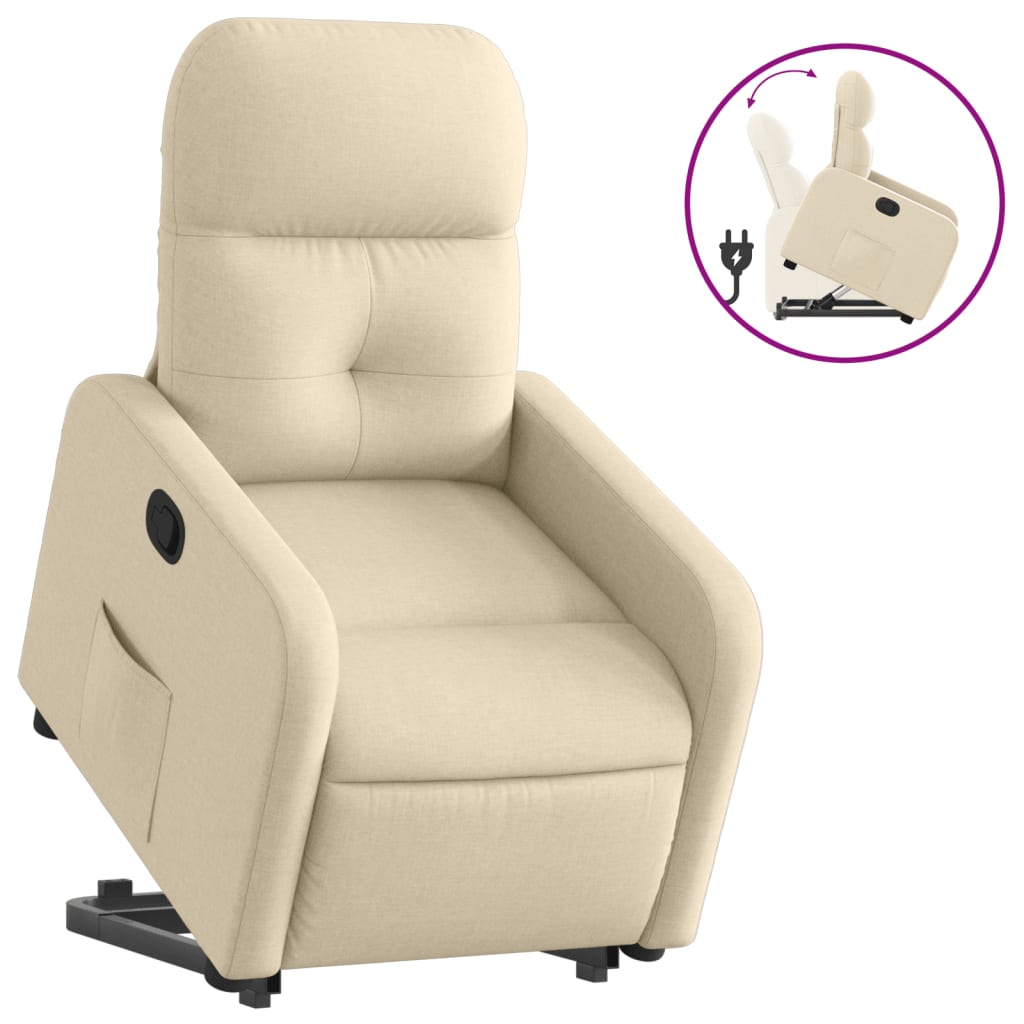 Fauteuil inclinable Crème Tissu - Xios Store SNC