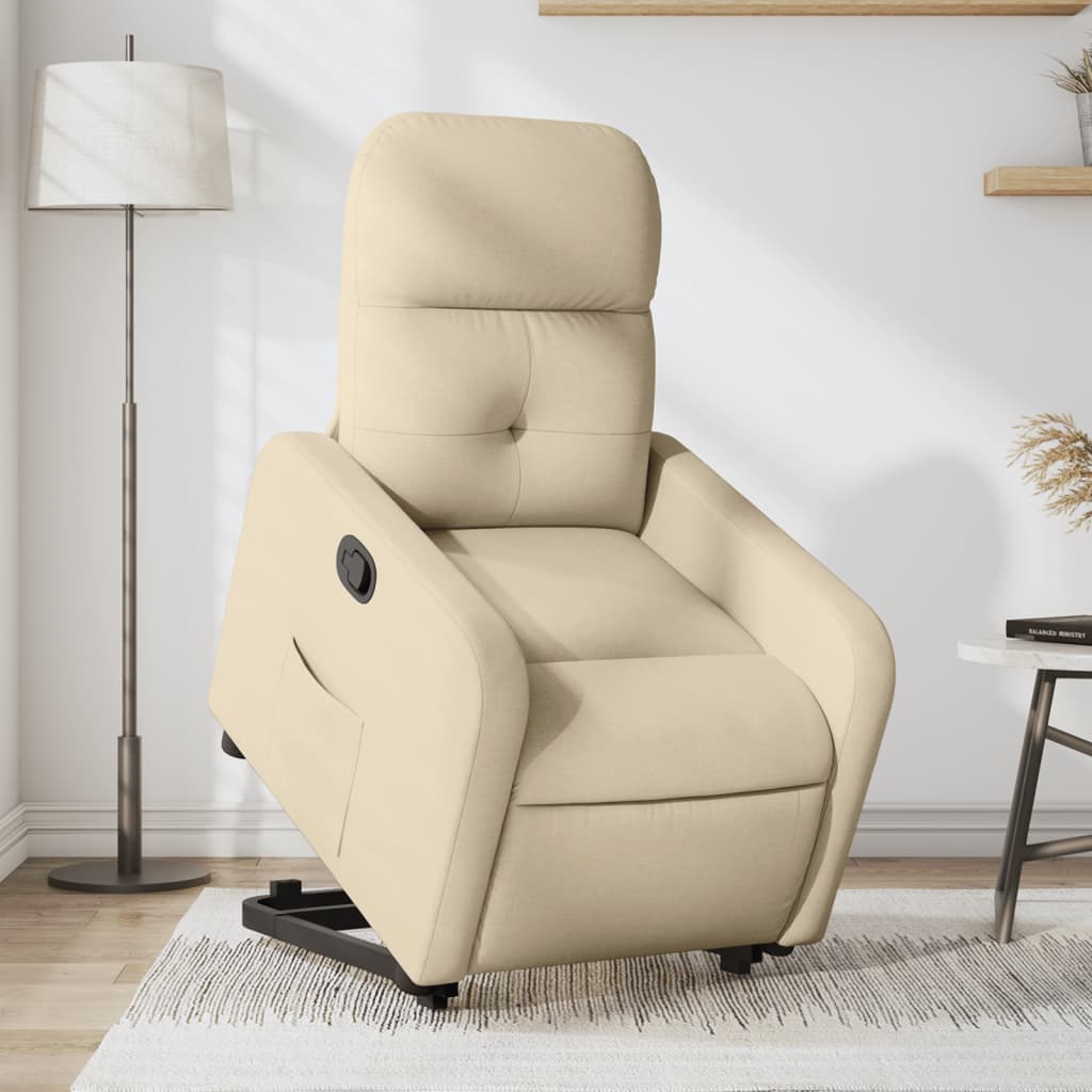 Fauteuil inclinable Crème Tissu - Xios Store SNC