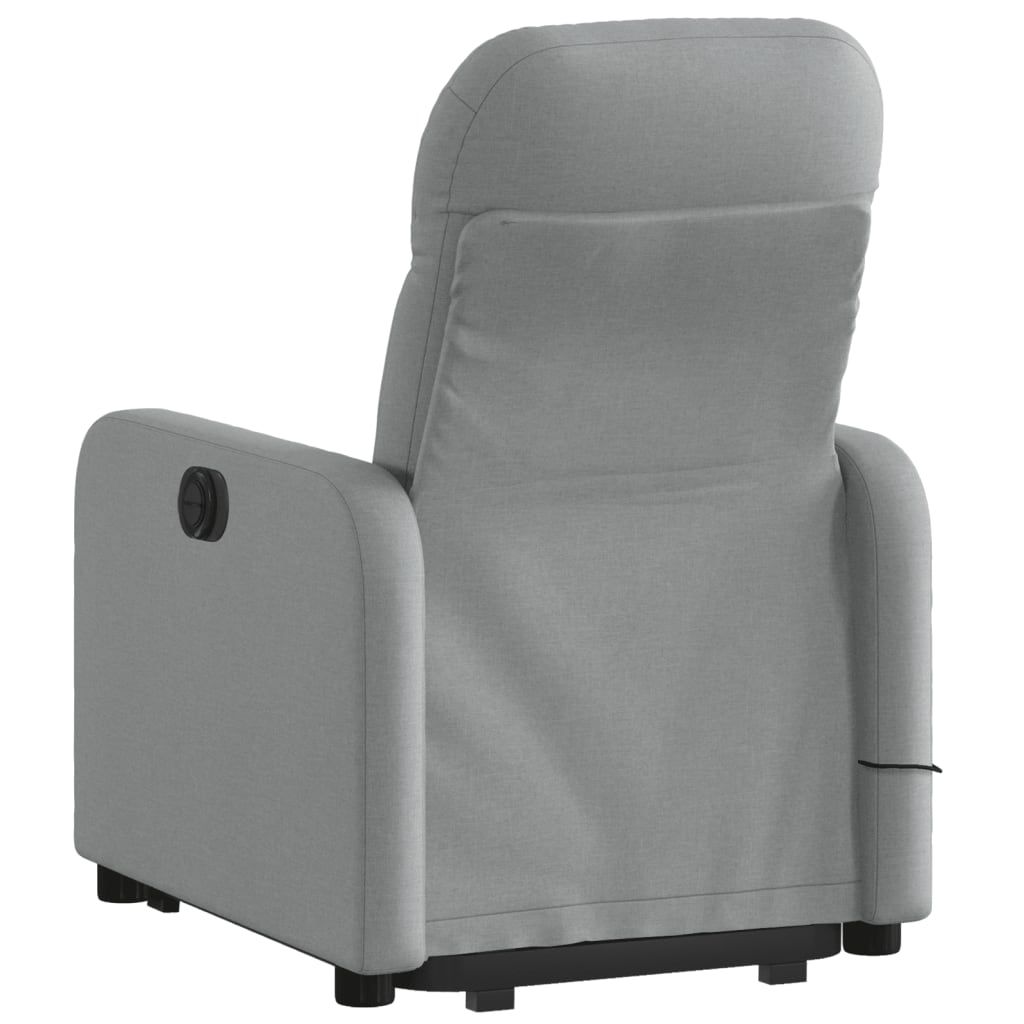 Fauteuil de massage inclinable Gris clair Tissu Fauteuils vidaXL   