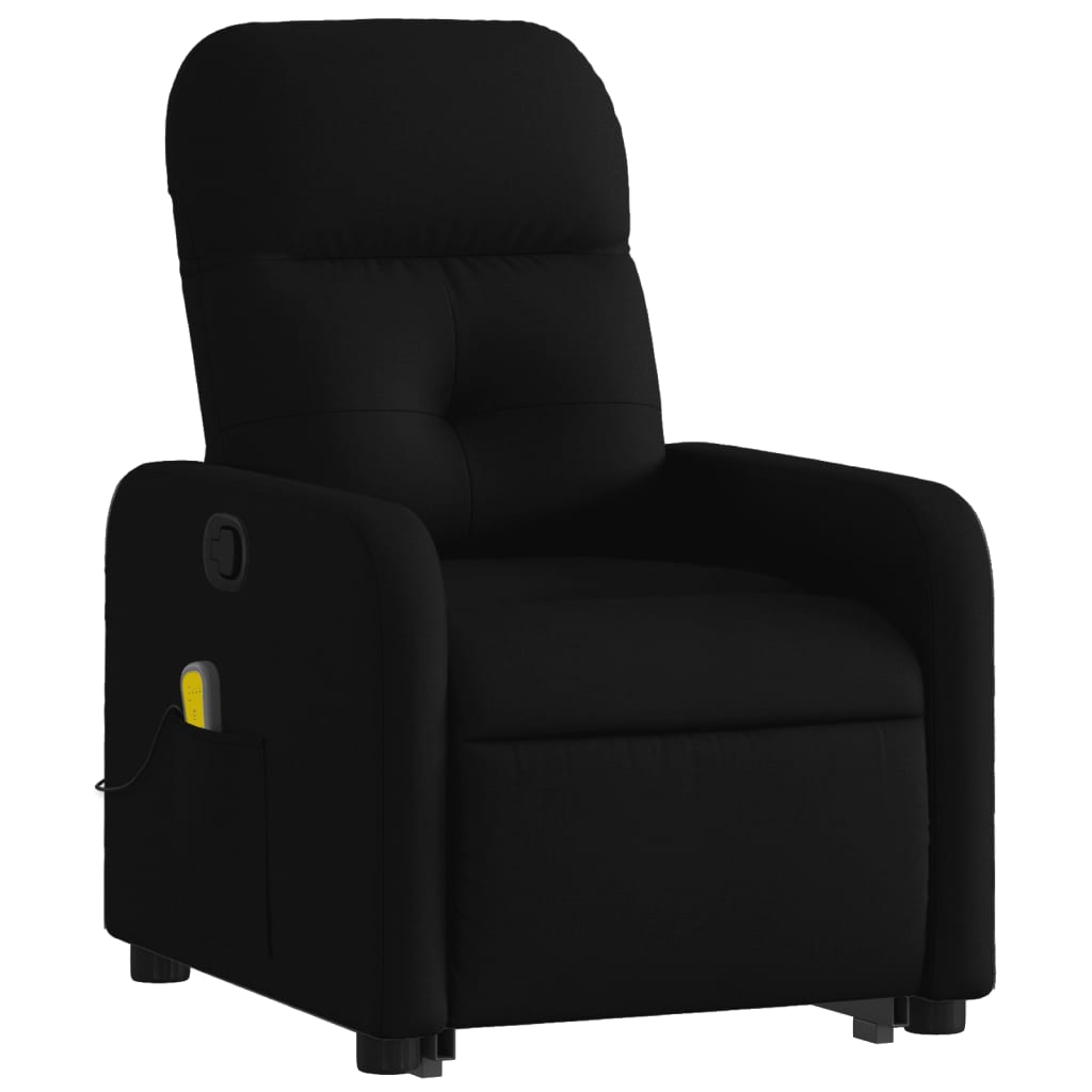 Fauteuil de massage inclinable Noir Tissu Fauteuils vidaXL   