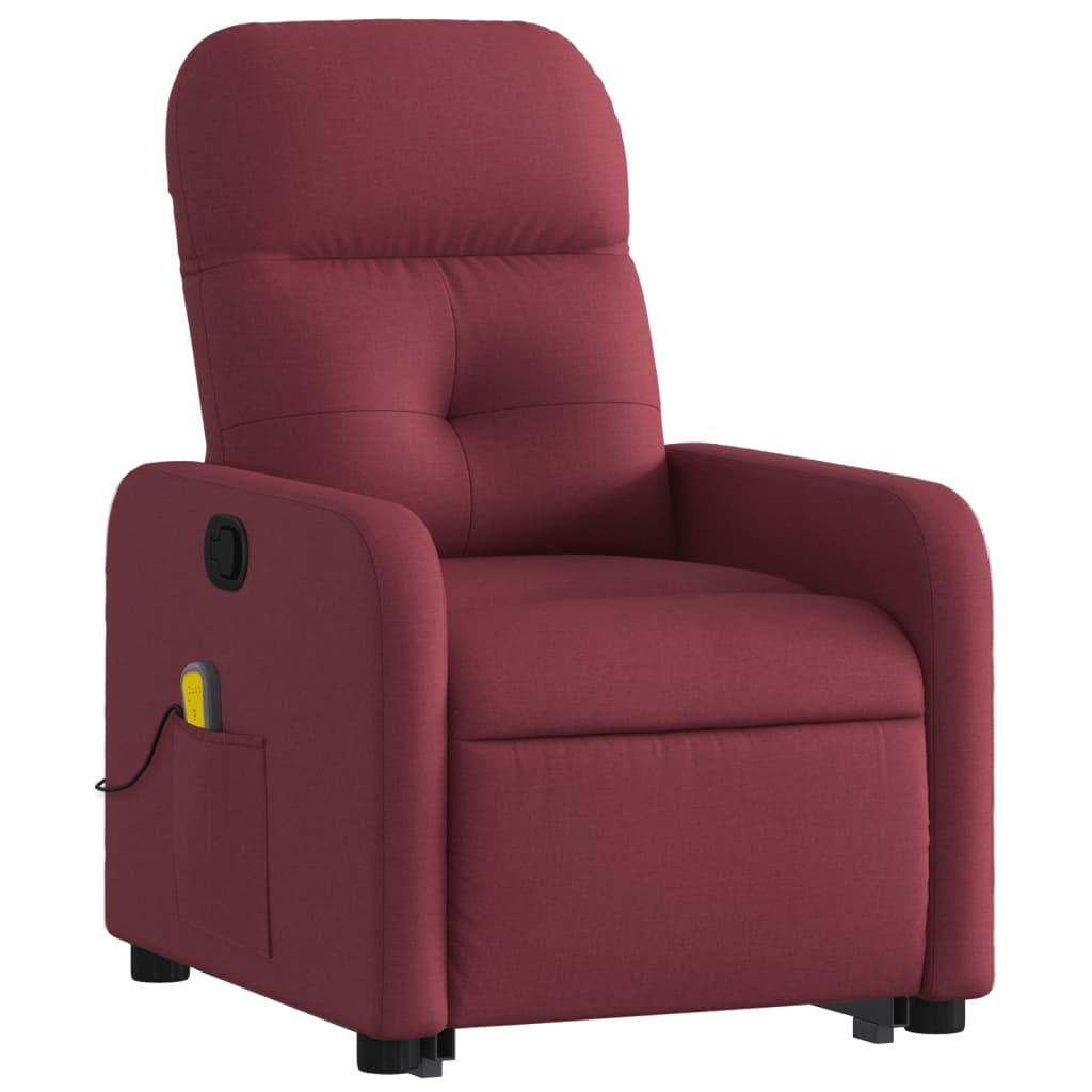 Fauteuil inclinable de massage Rouge bordeaux Tissu - Xios Store SNC