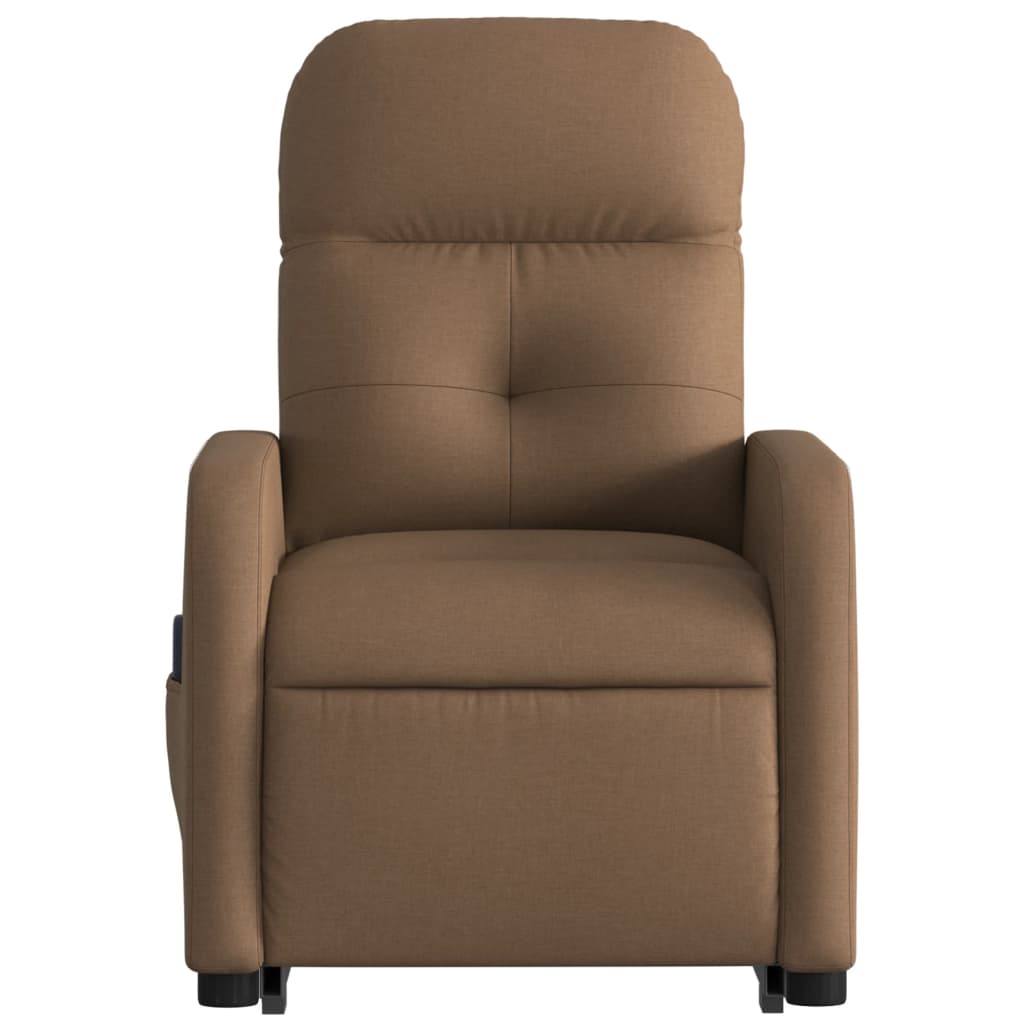 Fauteuil de massage inclinable Marron Tissu Fauteuils vidaXL   