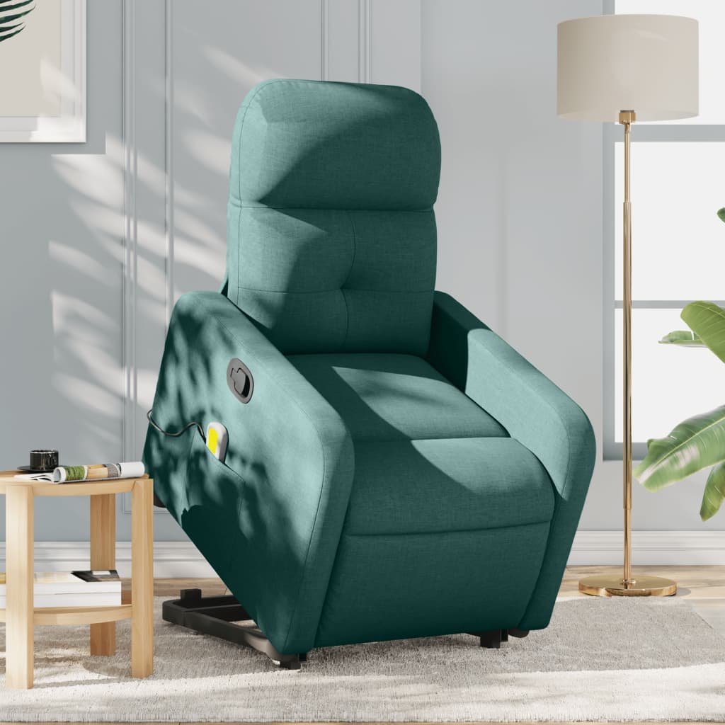 Fauteuil inclinable de massage Vert foncé Tissu - Xios Store SNC