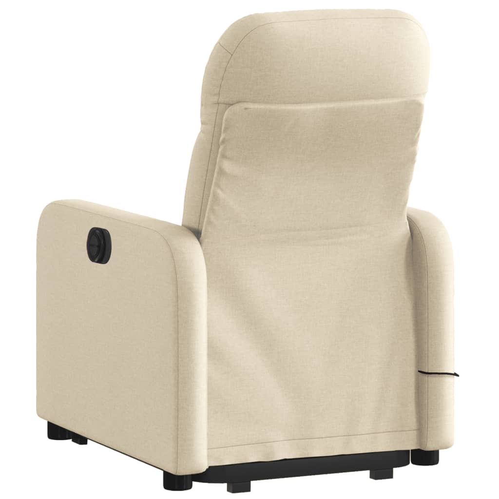 Fauteuil inclinable de massage Crème Tissu Fauteuils vidaXL   