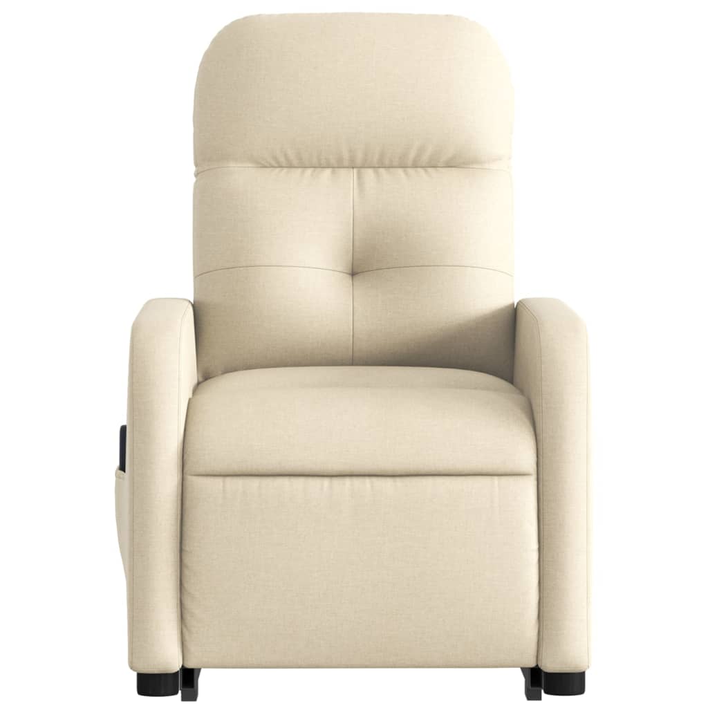 Fauteuil inclinable de massage Crème Tissu Fauteuils vidaXL   