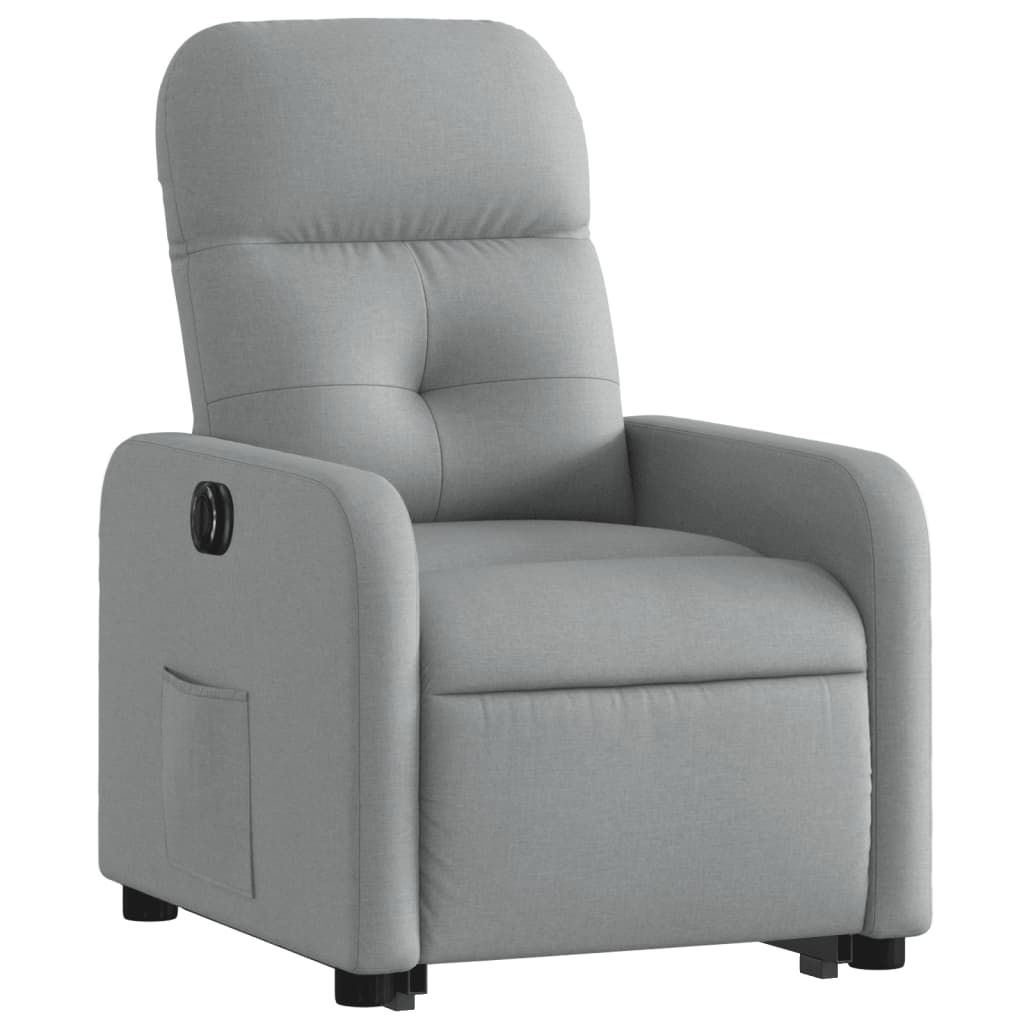 Fauteuil inclinable électrique gris clair tissu Fauteuils vidaXL   