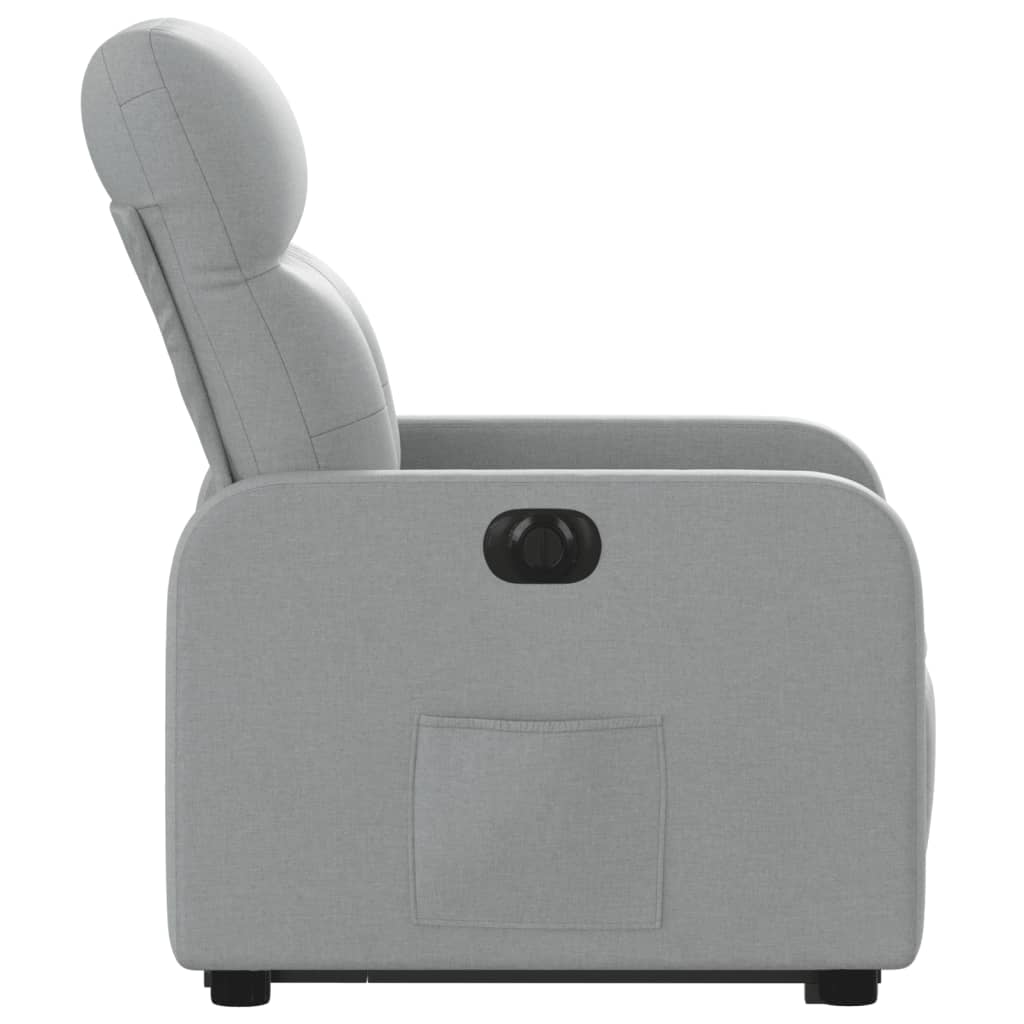 Fauteuil inclinable électrique gris clair tissu Fauteuils vidaXL   