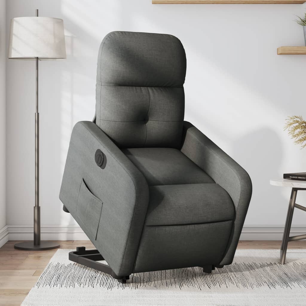 Fauteuil inclinable électrique gris foncé tissu Fauteuils vidaXL   