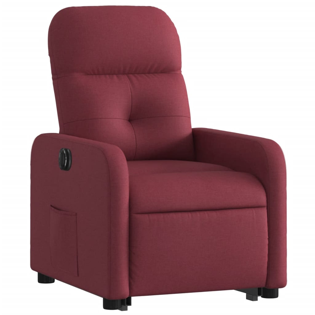 Fauteuil inclinable électrique rouge bordeaux tissu - Xios Store SNC