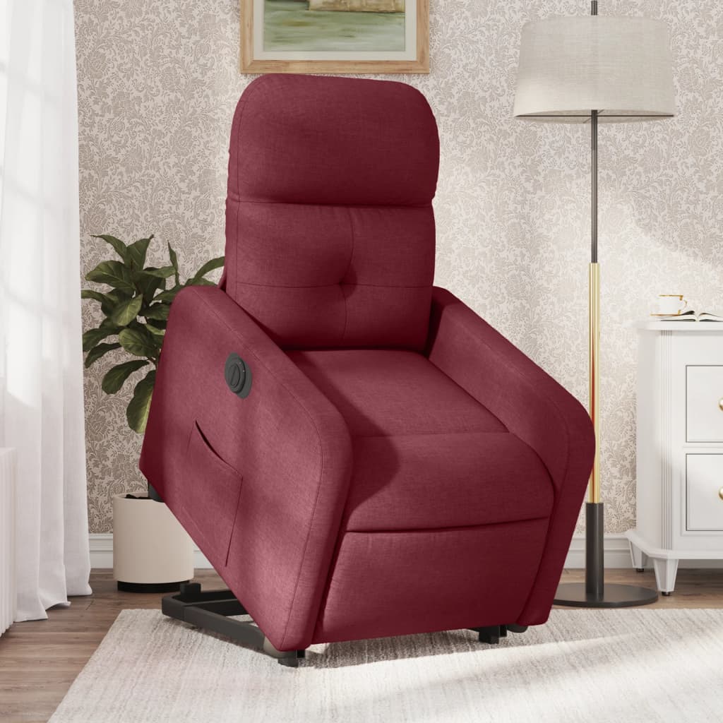 Fauteuil inclinable électrique rouge bordeaux tissu - Xios Store SNC