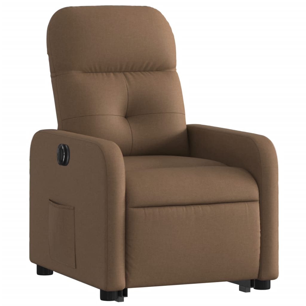 Fauteuil inclinable électrique marron tissu - Xios Store SNC