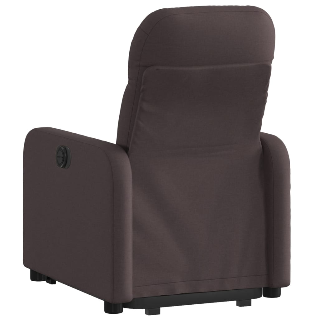 Fauteuil inclinable électrique marron foncé tissu - Xios Store SNC