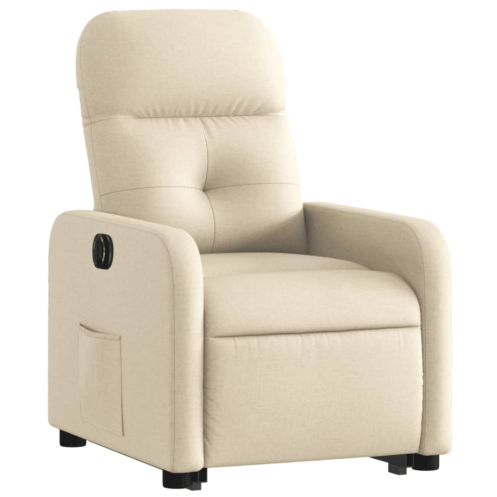 Fauteuil inclinable électrique crème tissu - Xios Store SNC