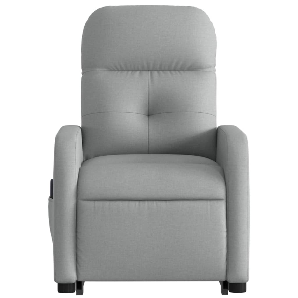 Fauteuil inclinable de massage électrique Gris clair Tissu Fauteuils vidaXL   