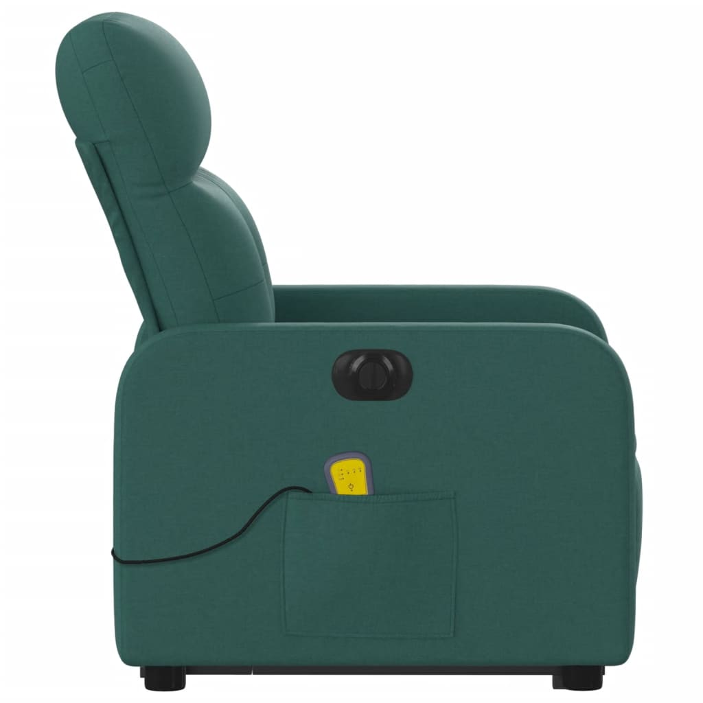 Fauteuil inclinable de massage électrique Vert foncé Tissu - Xios Store SNC