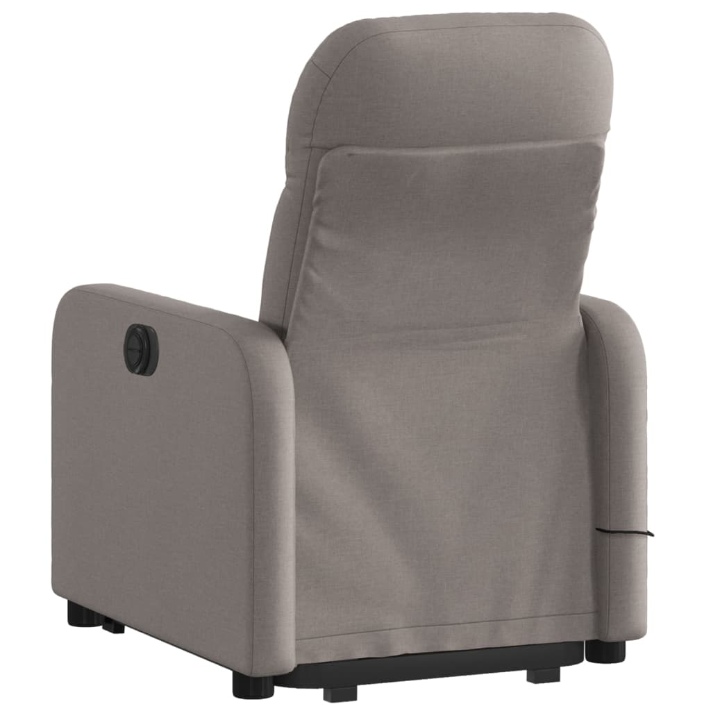 Fauteuil inclinable de massage électrique Taupe Tissu Fauteuils vidaXL   