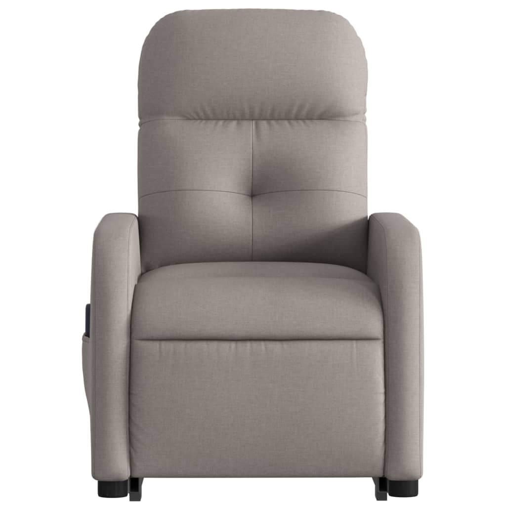 Fauteuil inclinable de massage électrique Taupe Tissu Fauteuils vidaXL   