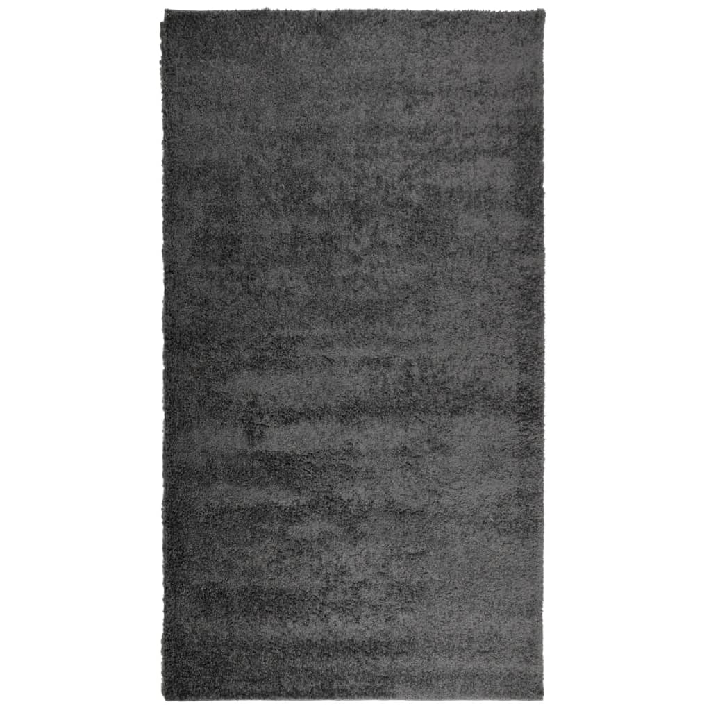 Tapis shaggy PAMPLONA poils longs moderne anthracite 60x110 cm Tapis vidaXL   