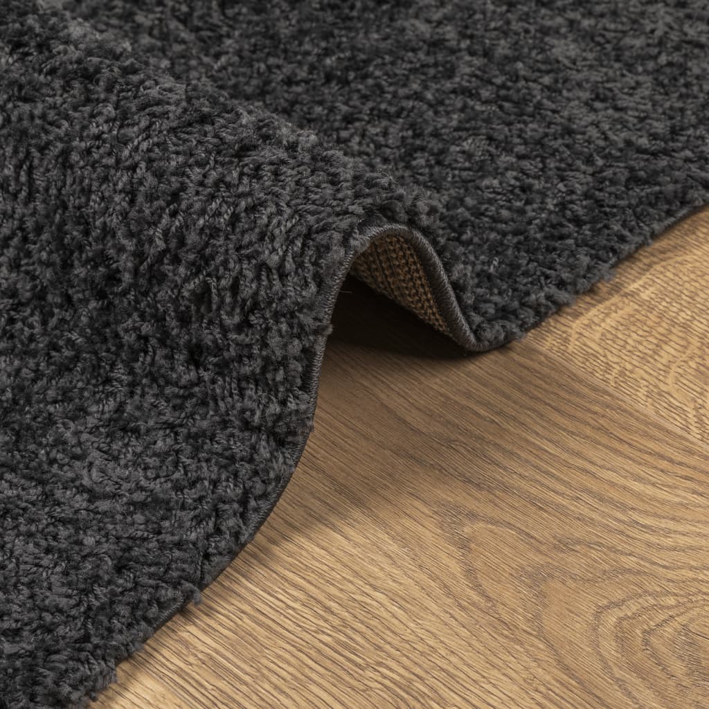 Tapis shaggy PAMPLONA poils longs moderne anthracite 80x150 cm Tapis vidaXL   