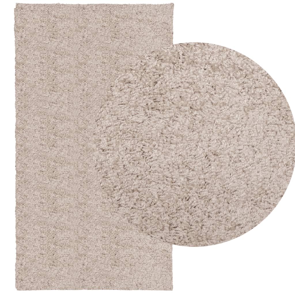 Tapis shaggy PAMPLONA poils longs moderne beige 60x110 cm Tapis vidaXL   