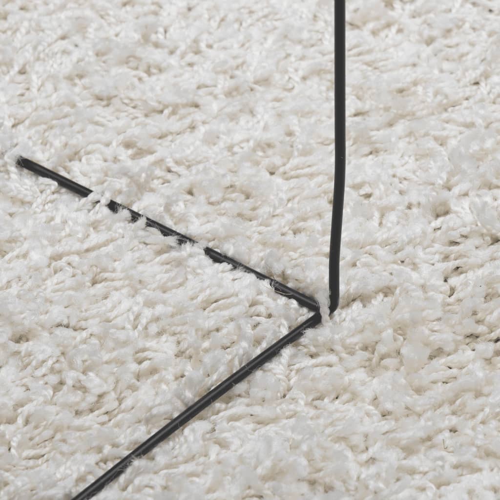 Tapis shaggy PAMPLONA poils longs moderne crème 60x110 cm Tapis vidaXL   