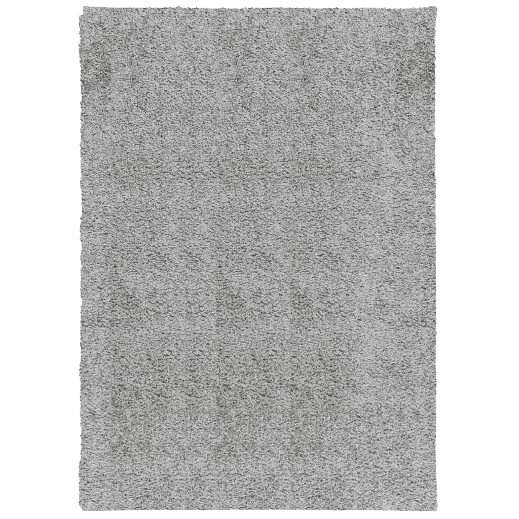 Tapis shaggy PAMPLONA poils longs moderne gris 120x170 cm - Xios Store SNC