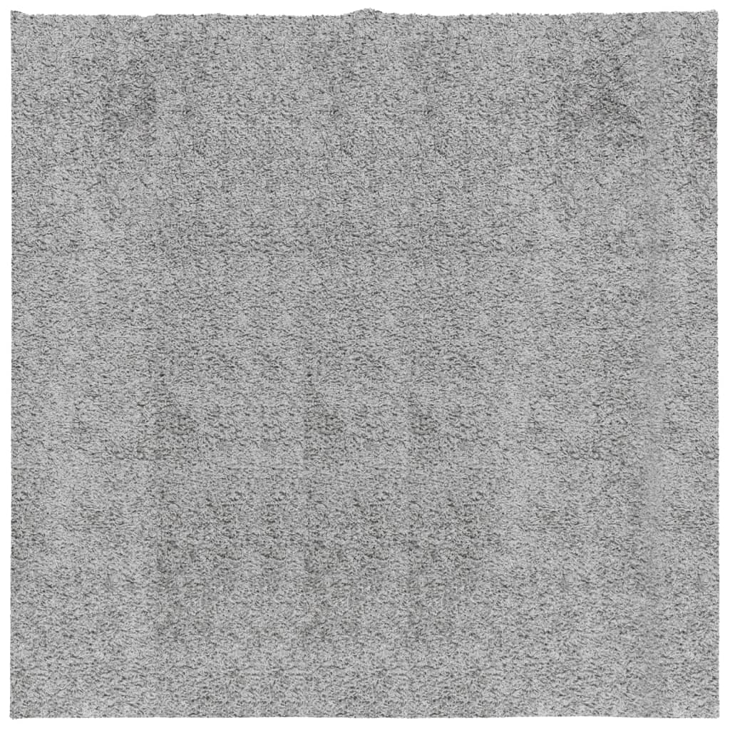 Tapis shaggy PAMPLONA poils longs moderne gris 160x160 cm - Xios Store SNC