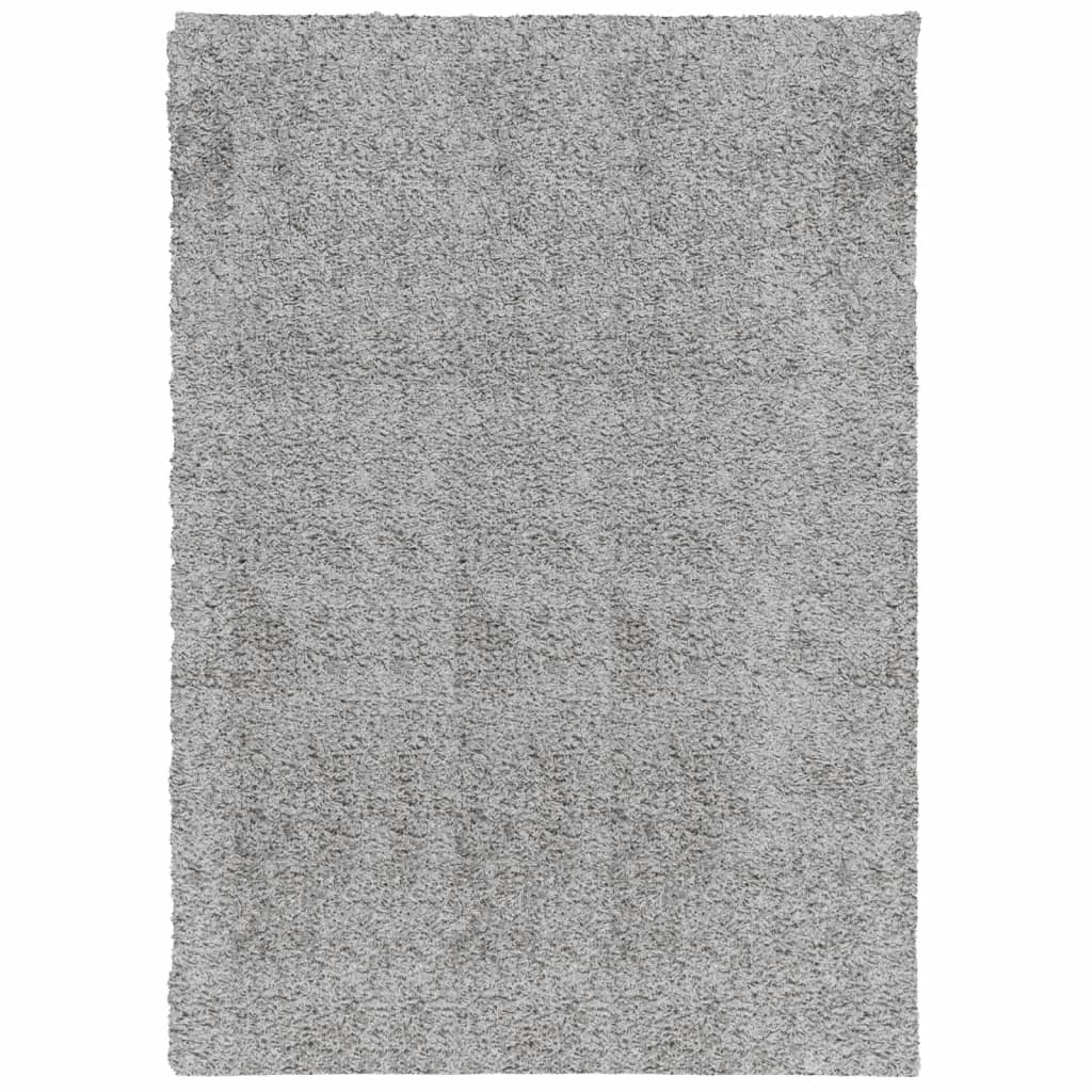 Tapis shaggy PAMPLONA poils longs moderne gris 160x230 cm - Xios Store SNC